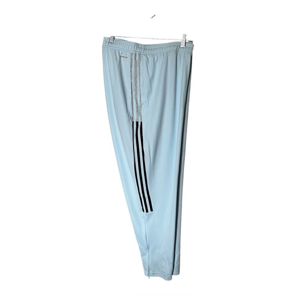 adidas Light Blue Tiro 21Trackpant with Purple/Brown Stripes & Ankle Zip Size 3X